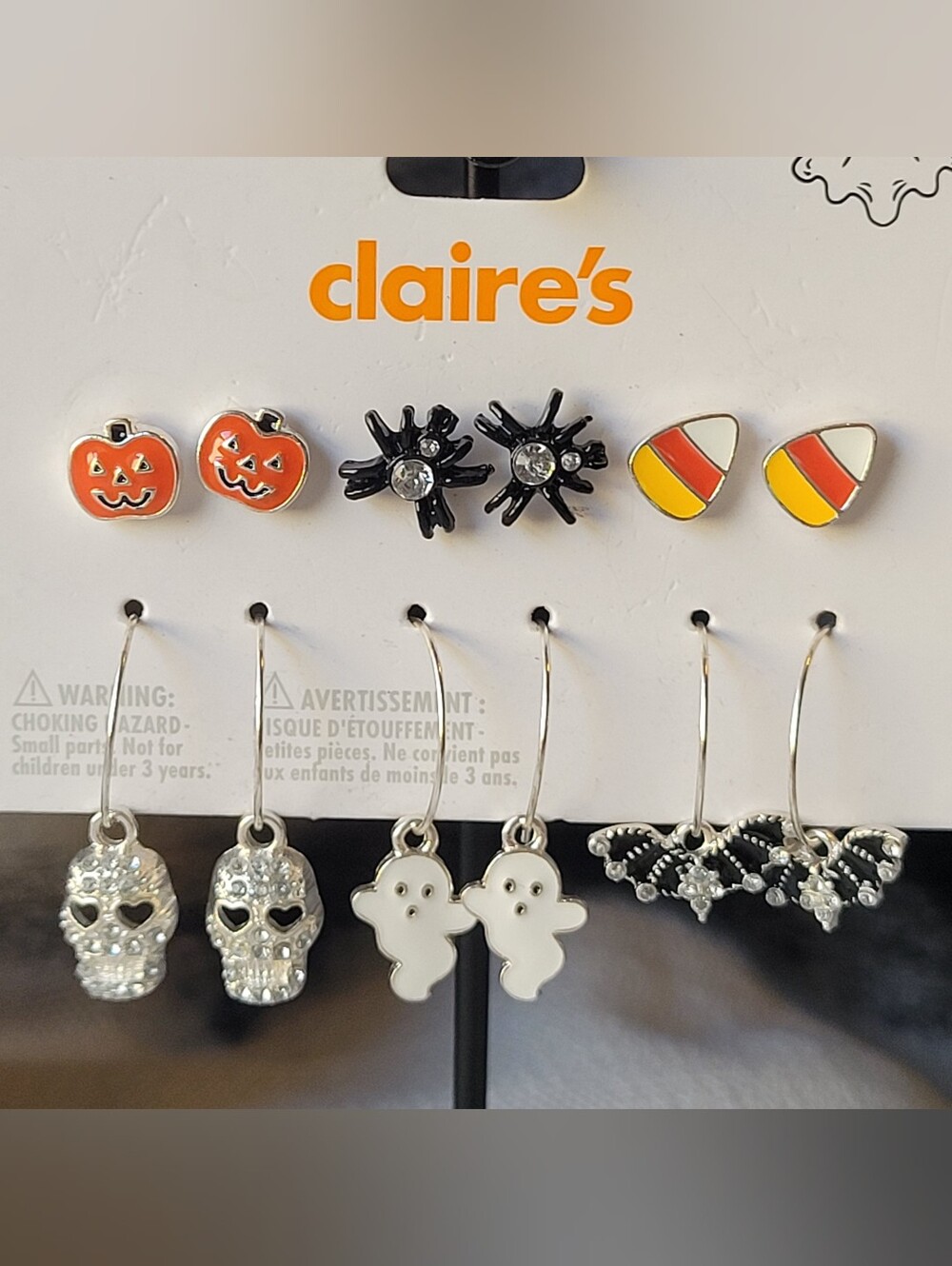 Claire's Halloween Earrings -  Set of 6 Pairs